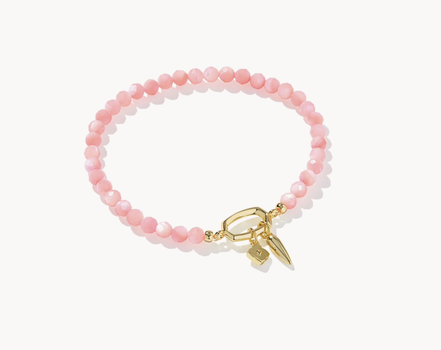 Sylvia Stretch Gold Pink Chalcedony Bracelet