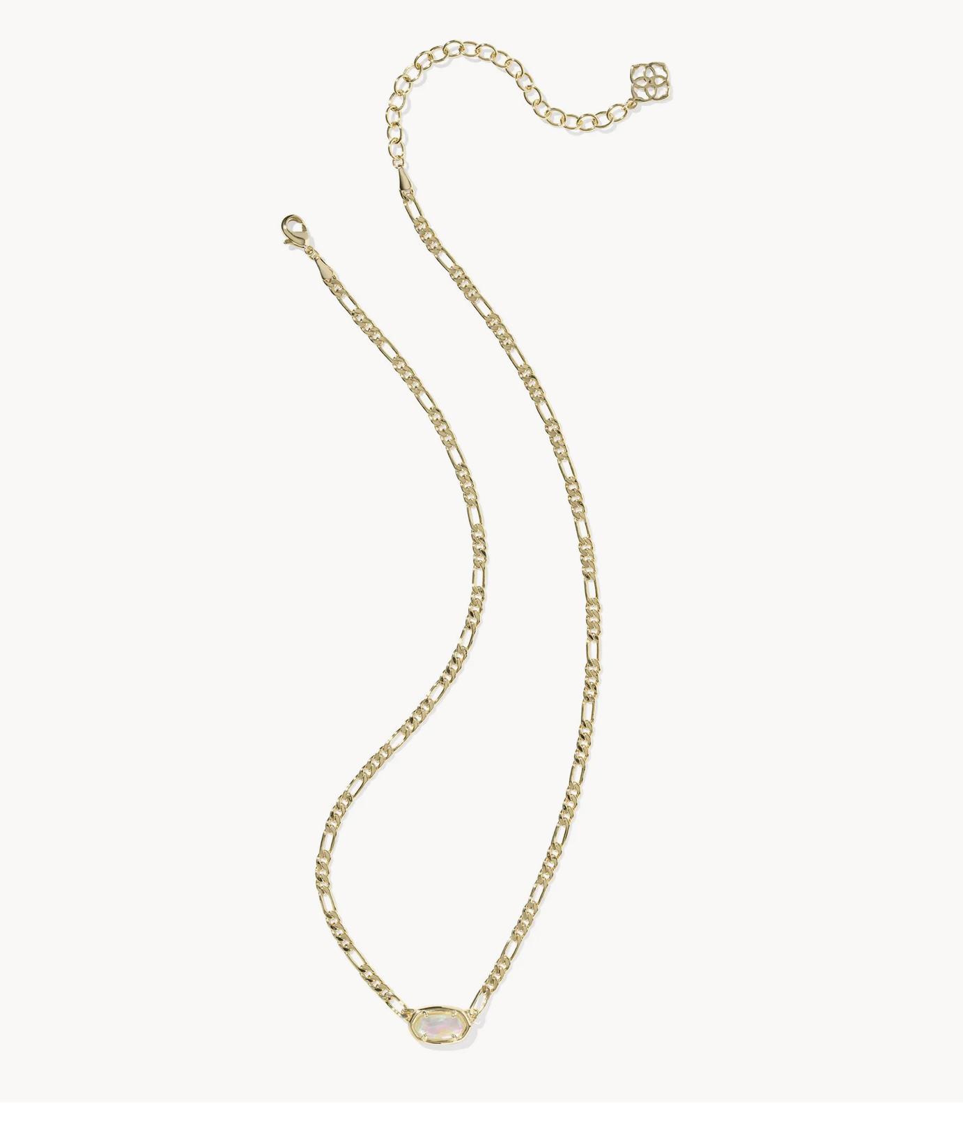 Elisa Figaro Pendant Necklace Gold Iridescent Abalone