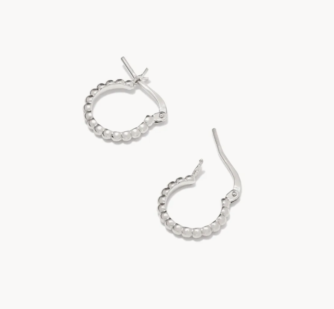 Beaded Huggie Earring Sterling Silver
