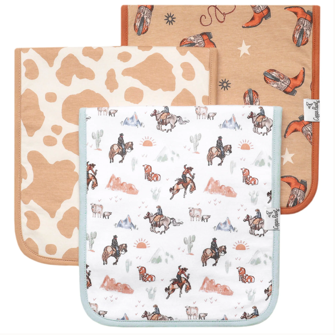 Boone Copper Pearl Burp Cloths