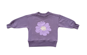 Sweatshirt Boxy Plum Wildflower