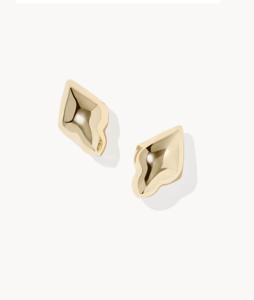 Adeline Metal Stud Ear Gold