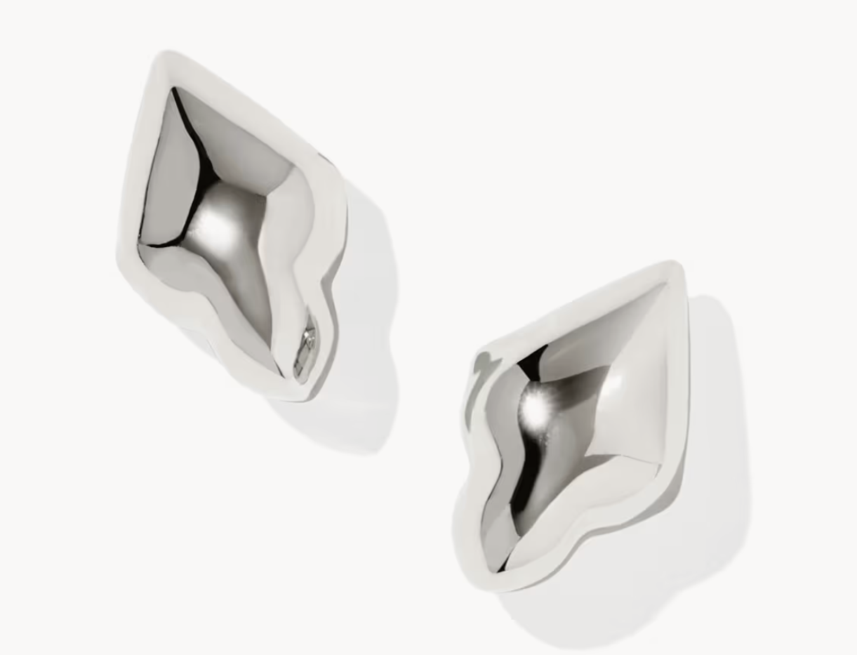 Adeline Metal Stud Ear Rhod