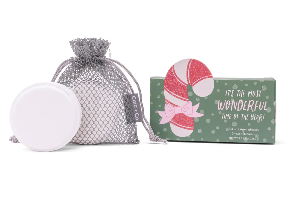Candy Cane Christmas Shower Steamer Gift Set Wonderful Time