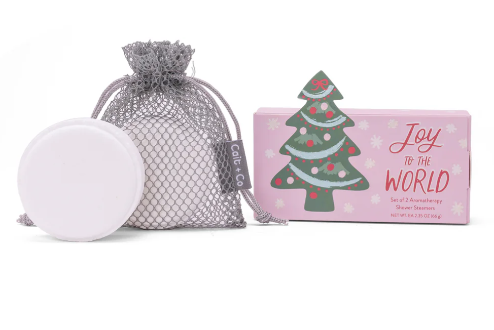 Christmas Tree Shower Steamer Gift Set Joy To the World