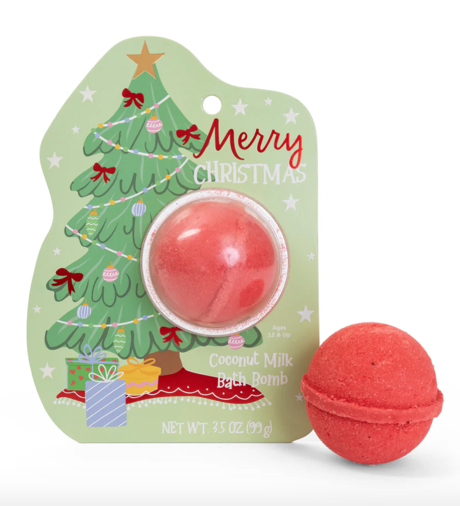 Christmas Tree Clamshell Bath Bomb Merry Christmas