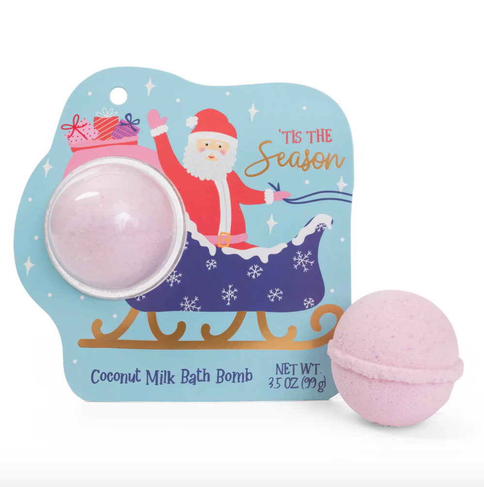 Santa Claus Christmas Clamshell Bath Bomb Tis The Season