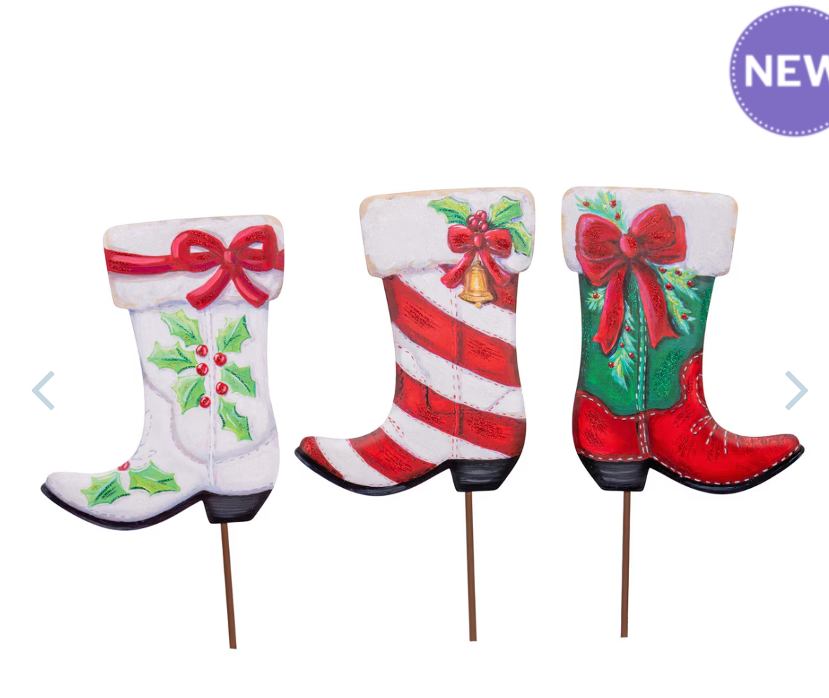 Cowboy Boot Stocking Yard Signs