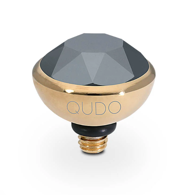 topper Bottone Gold Jet Hematite