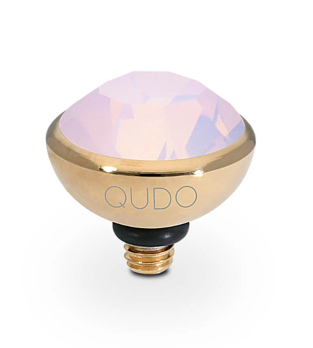 Topper Bottone Gold Rose Opal