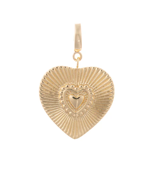 Luxe Heart Charm 1 - The Burlap Buffalo
