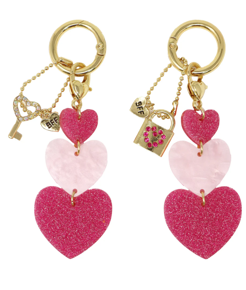 BFF Heart Keyring Set