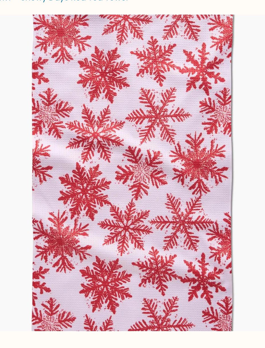 Snowy Days Ahead Tea Towel