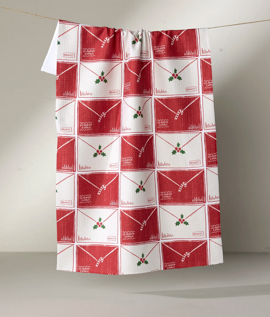 Christmas Letter Stack Tea Towel
