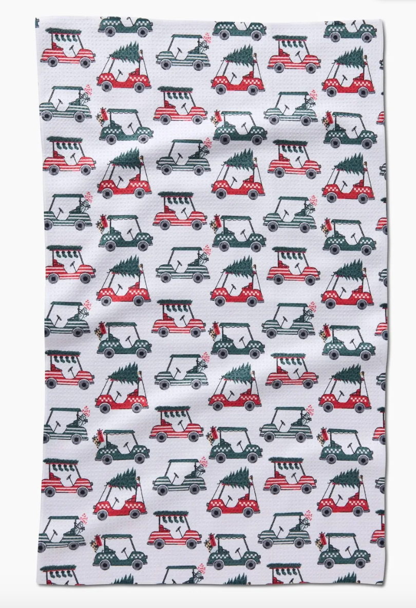 Holiday Golf Tea Towel