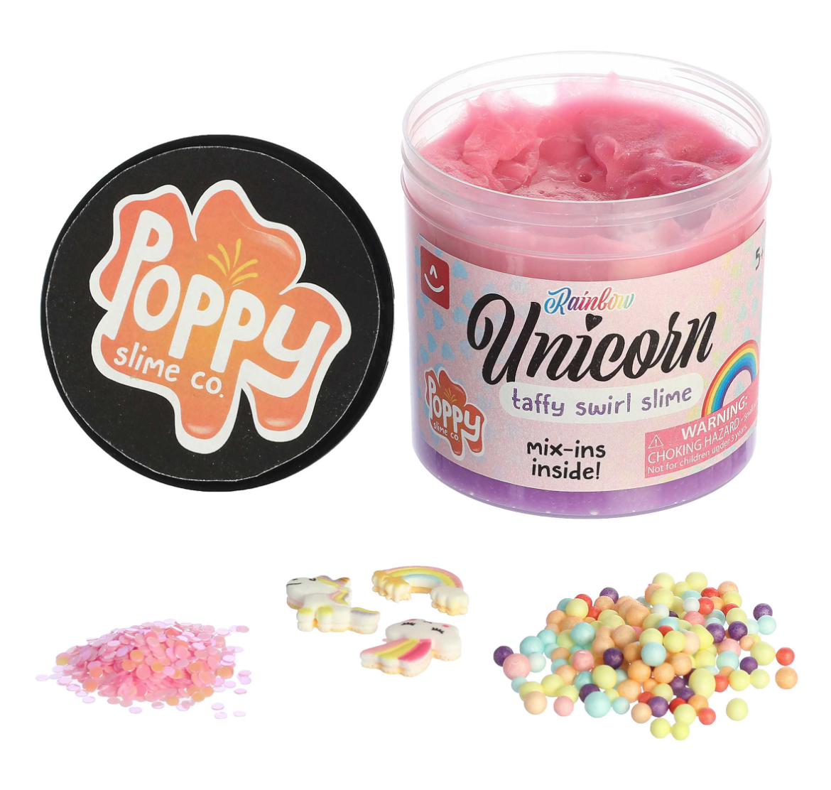 Rainbow Unicorn Taffy Swirl Slime