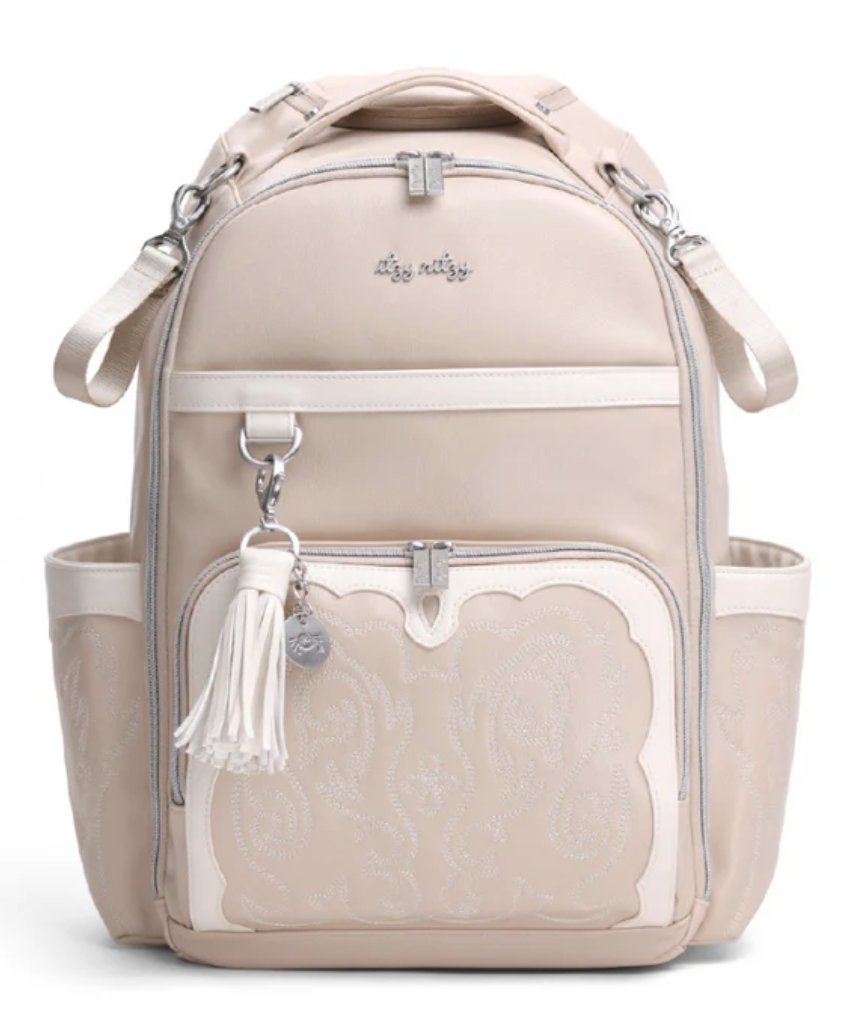 bella tunno leather diaper bag backpack Itzy Ritzy Nash Boss Plus Bag-Oat comfy shoulder straps Brown trout Braided Cord Options:Black/Yellow Fish Net Arm Sleeves
