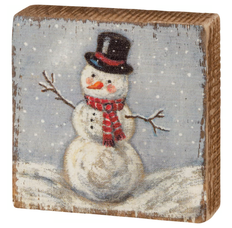 Box Sign Snowman