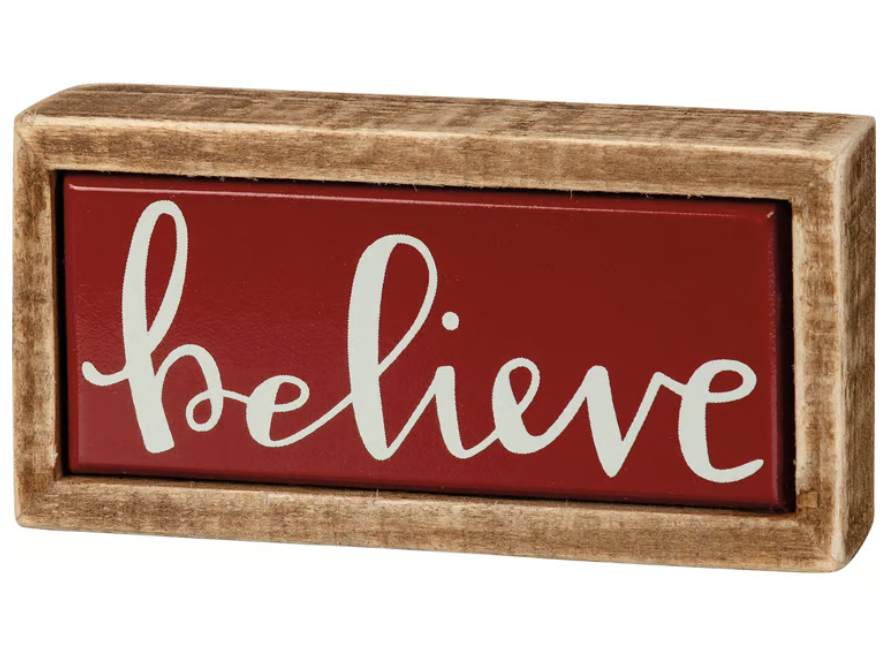 Box Sign Believe