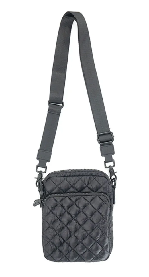 Quilted Cell Phone Holder Pewter