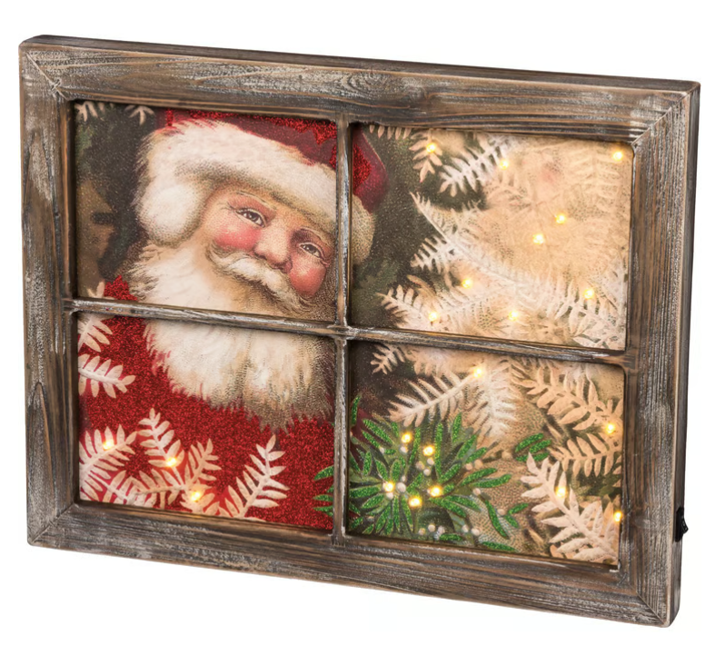Wall Decor LED Santa Window Sign