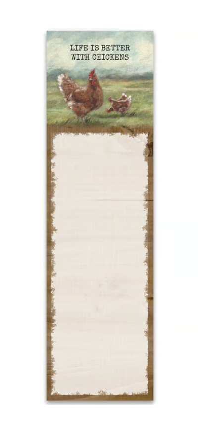 List Notepad Better With Chickens