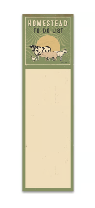 List Notepad Homestead To Do List