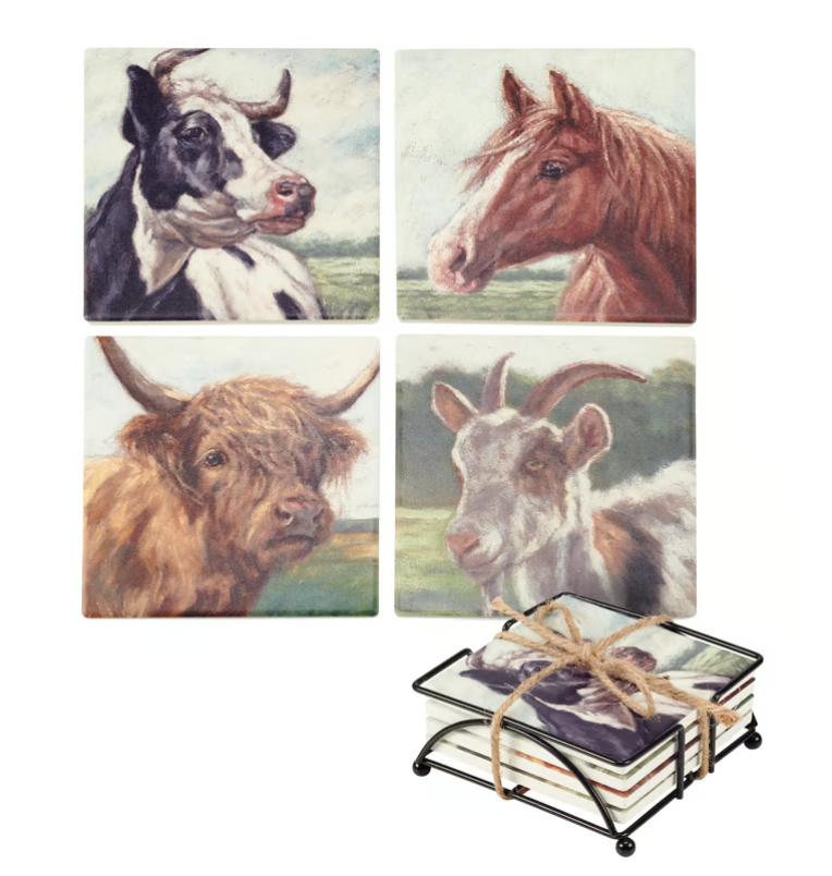 Coaster Set Farm Animals