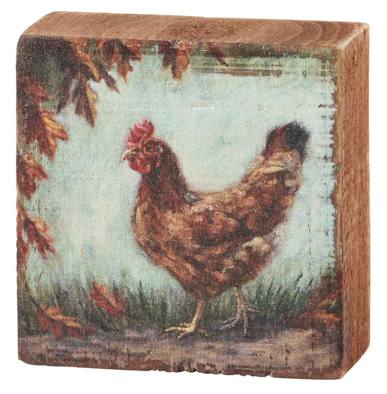 Block Sign Fall Chicken