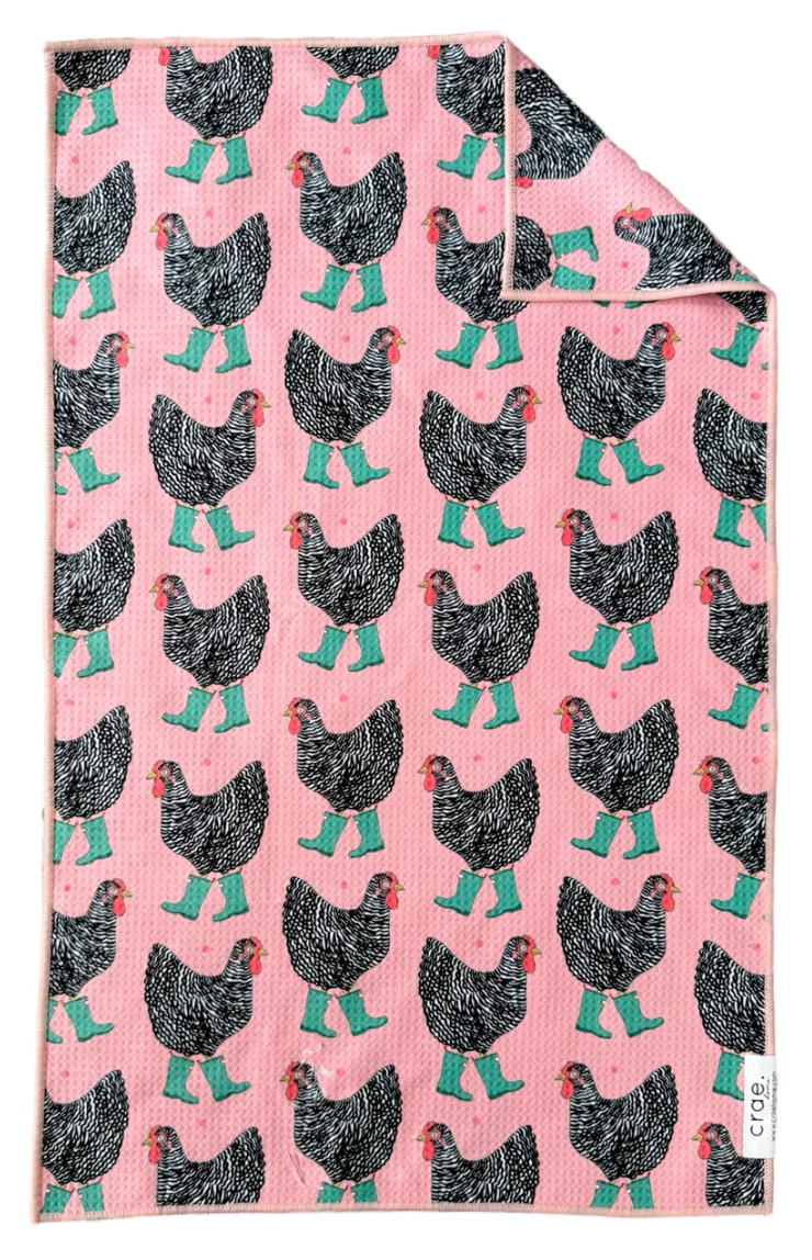 Chick In Boots Reversible Hand Towel