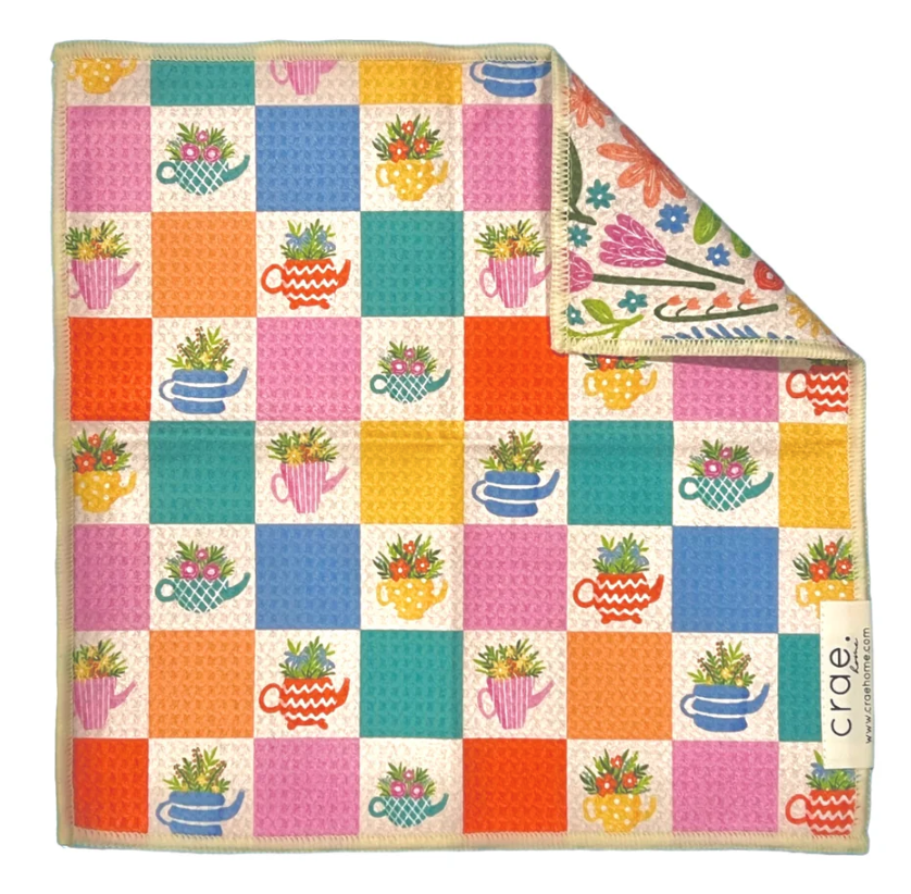 Tea Garden Reversible Washcloth
