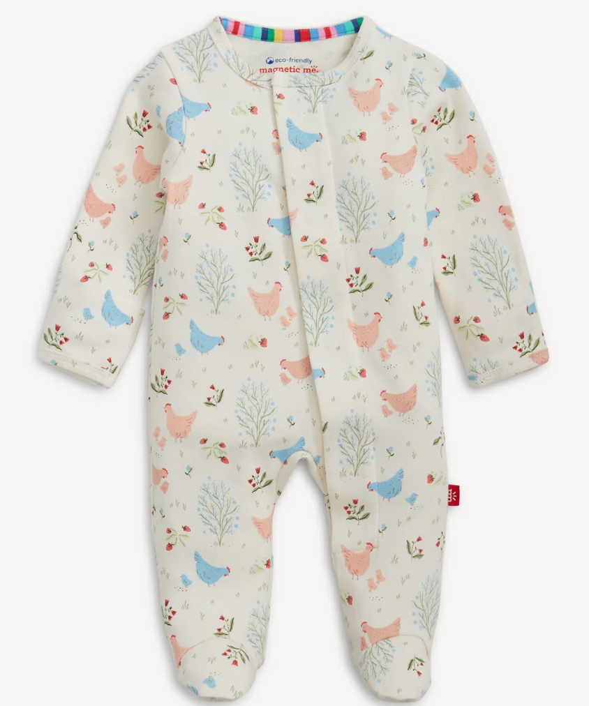Chicken Tender Organic Cotton Magnetic Footie