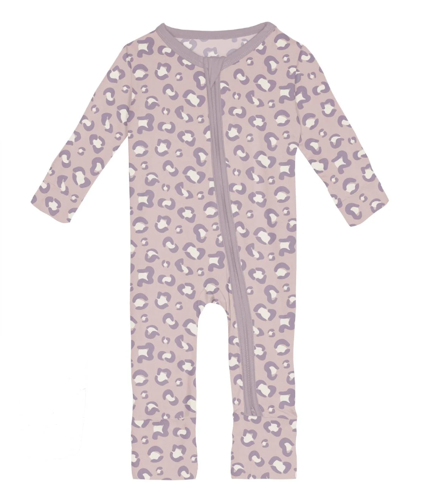 Convertible Coverall Baby Rose Cheetah Print