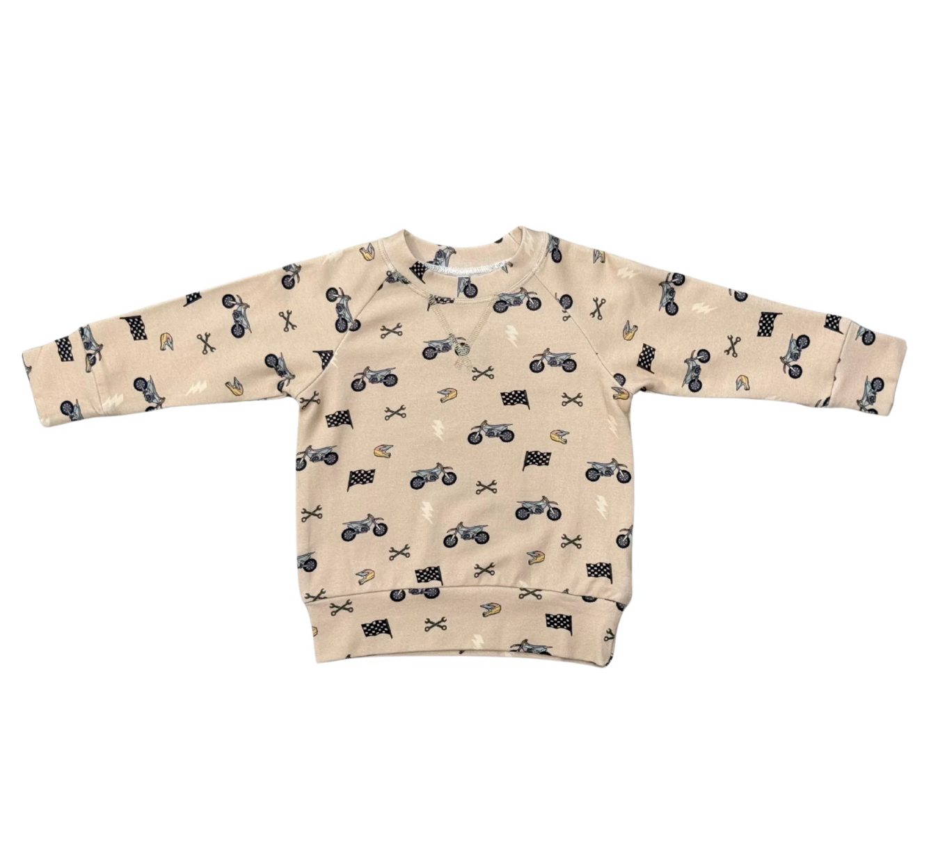 Boys Raglan Sweatshirt Dirt Bikes