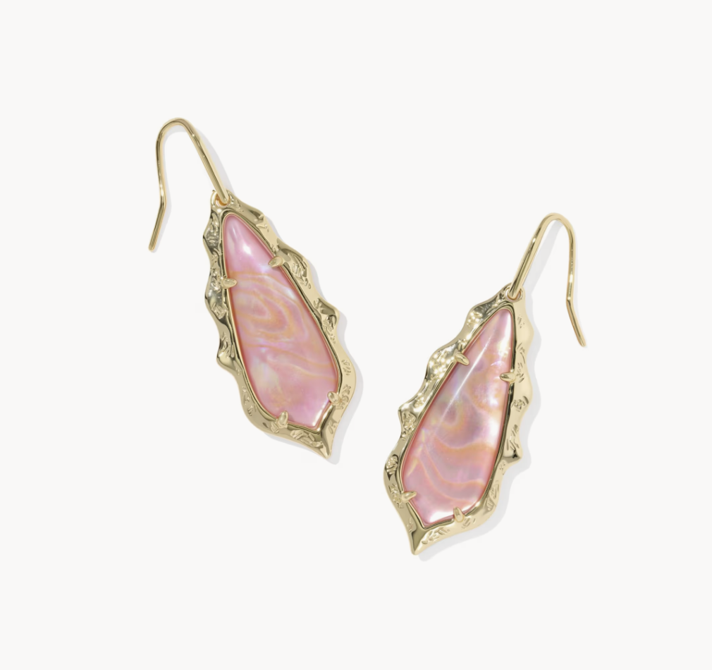 Adriana Scallop Frame Drop Earrings Abalone