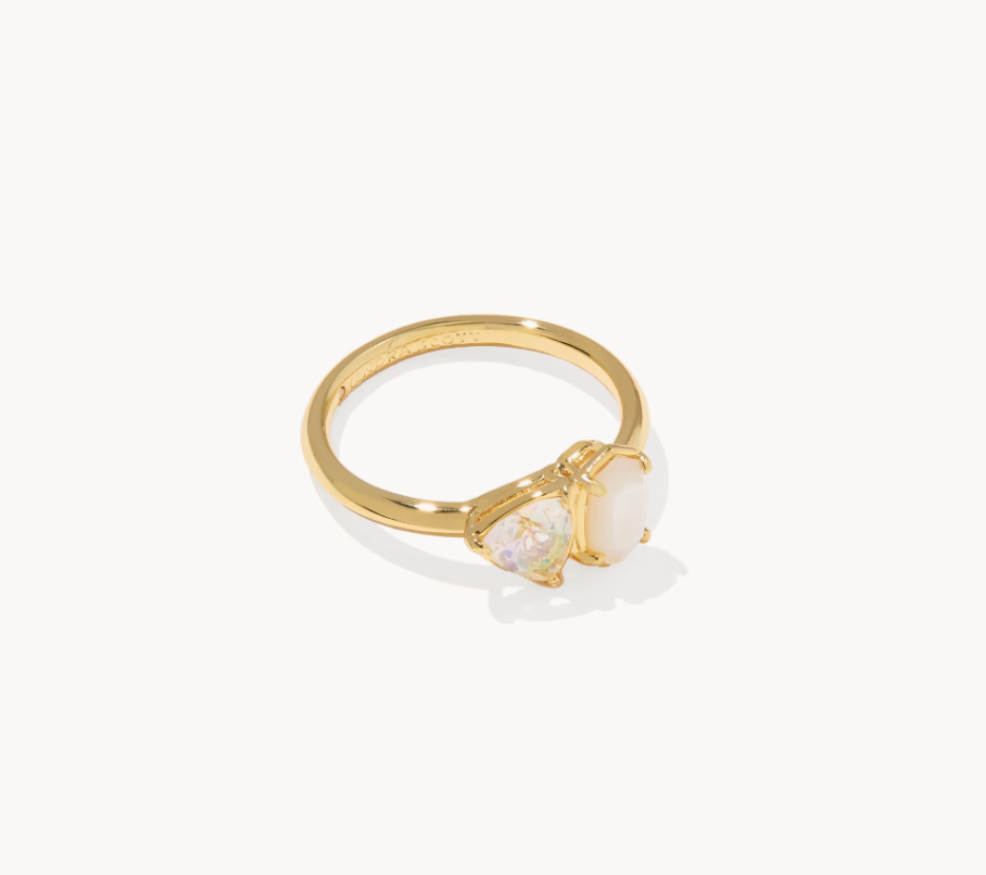 Tatum Band Ring Gold Neutral Mix