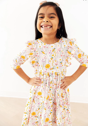 Carrot Cutie 3/4 Sleeve Pocket Twirl Dress