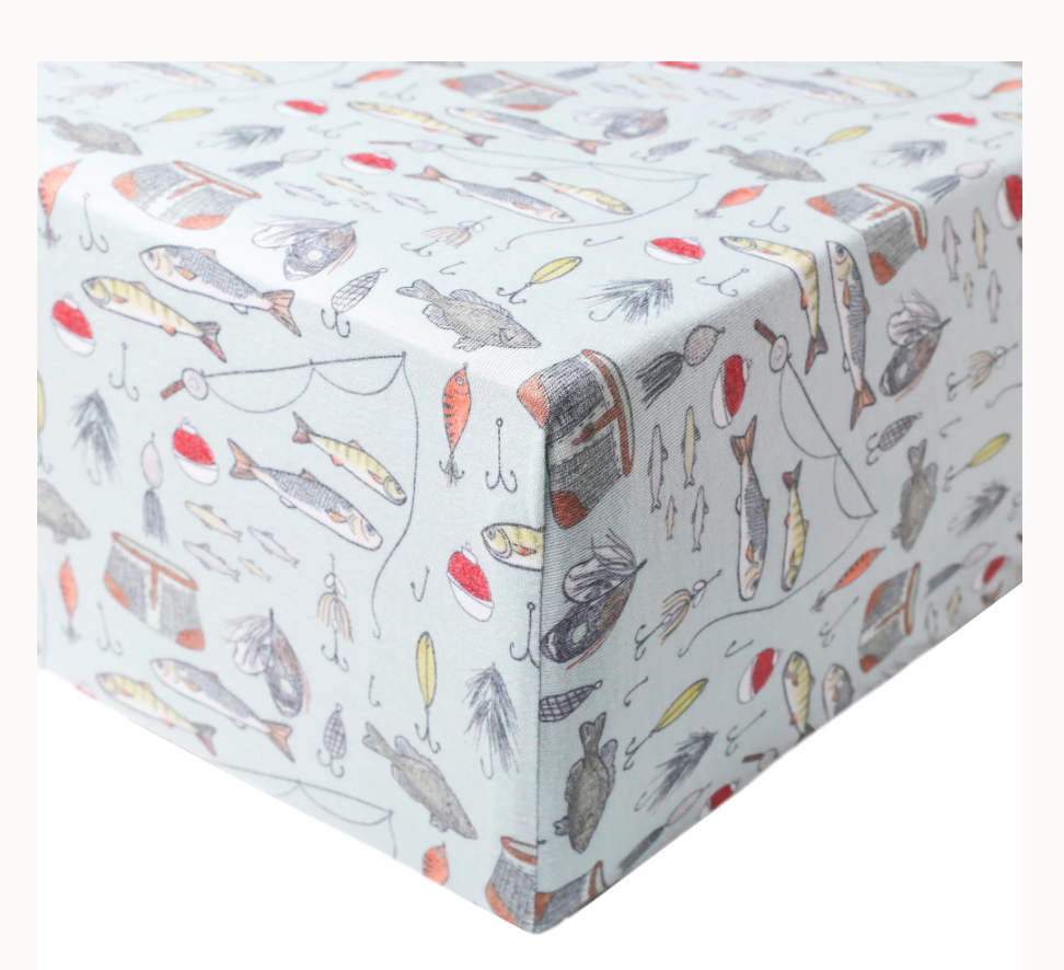 Trout Copper Pearl Fitted Crib Sheet