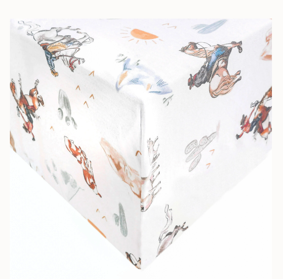 Boone Copper Pearl Fitted Crib Sheet