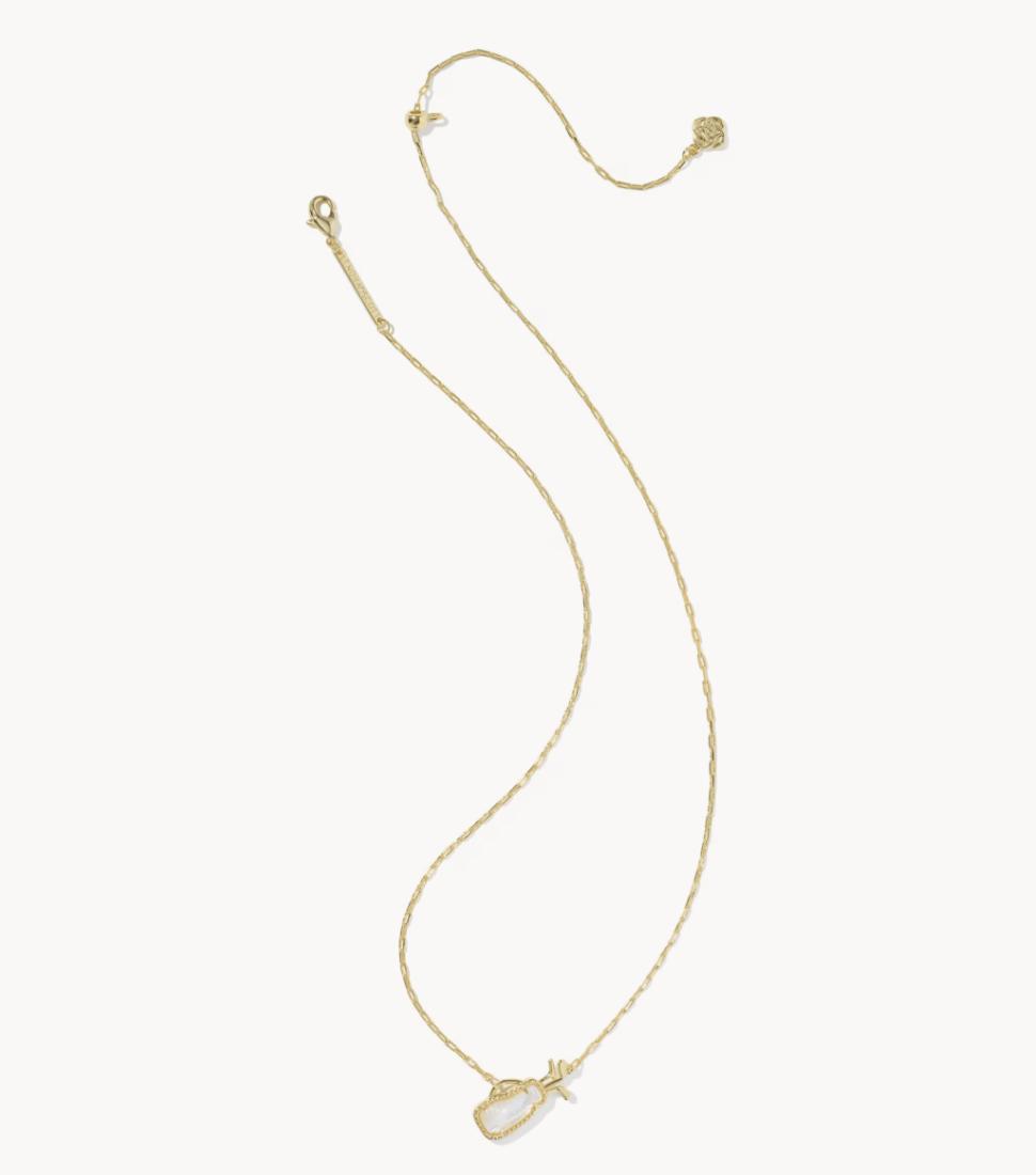 Golf Short Pendant Gold Ivory MOP