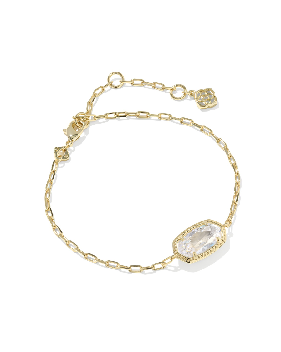 Elaina Luxe Chain Bracelet Gold White CZ