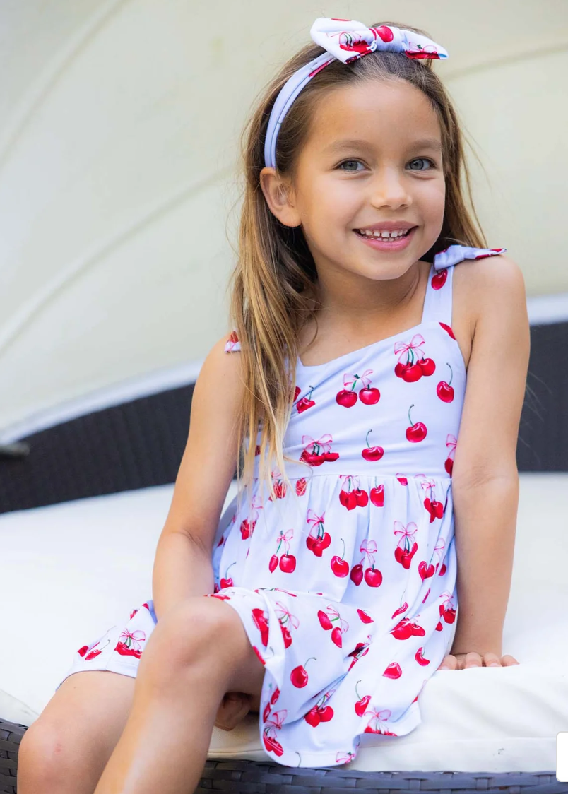 Alice Bow Dress Blue