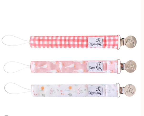 Goosie Copper Pearl Binky Clip Set