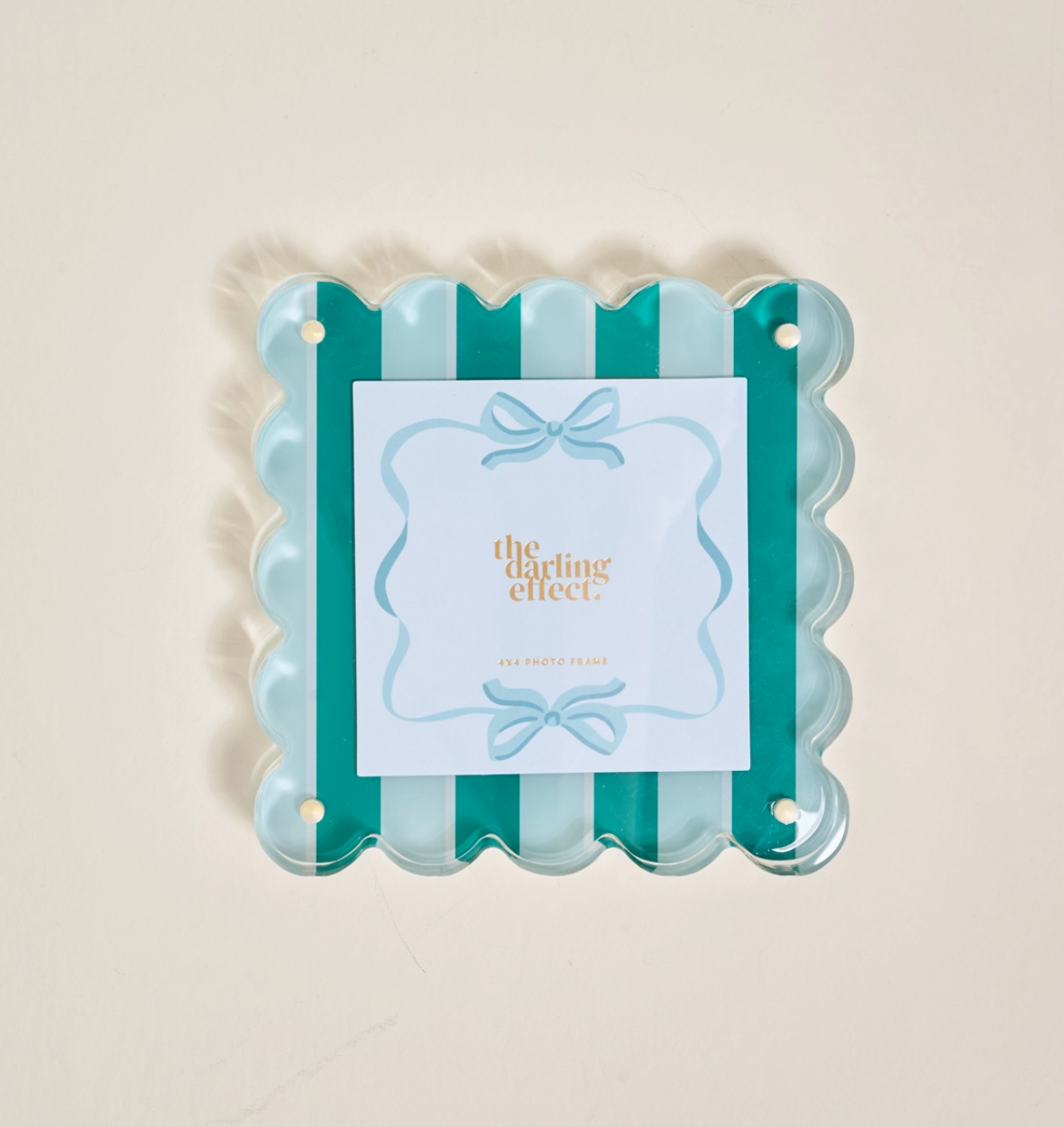 Square Scalloped Acrylic Picture Frame Sicily Stripes