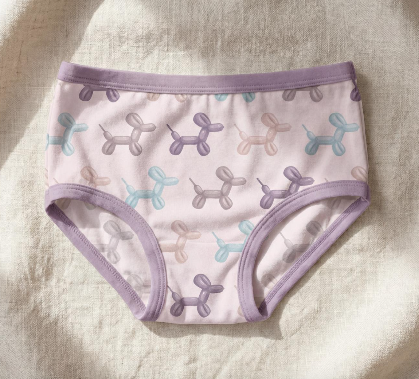 Girls Underwear Shrinking Violet Balloon Dogs