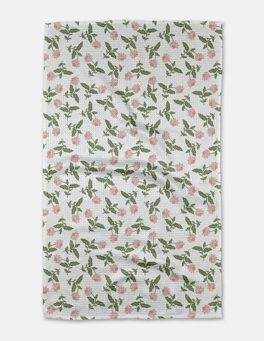 Wildflower Vine Blush Kitchen Tea Towel