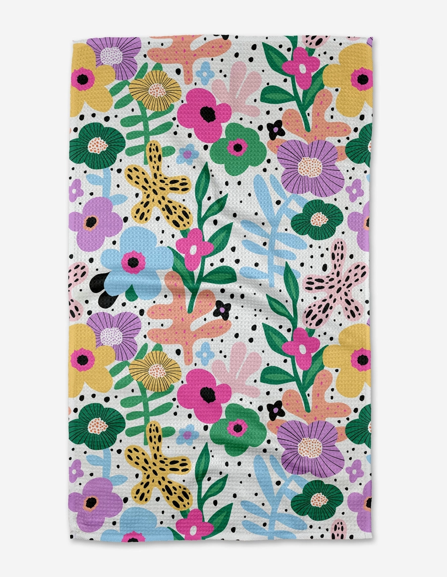 Abstract Botanicals Kitchen Tea Towel