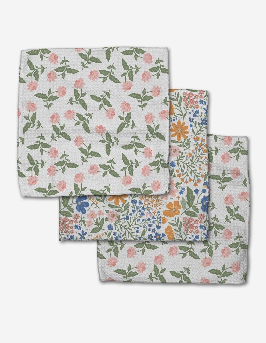 Wildflower Vine Blush Dishcloth