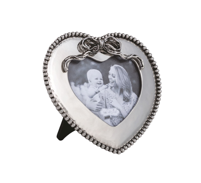 Heart Bow Silver Mini Frame