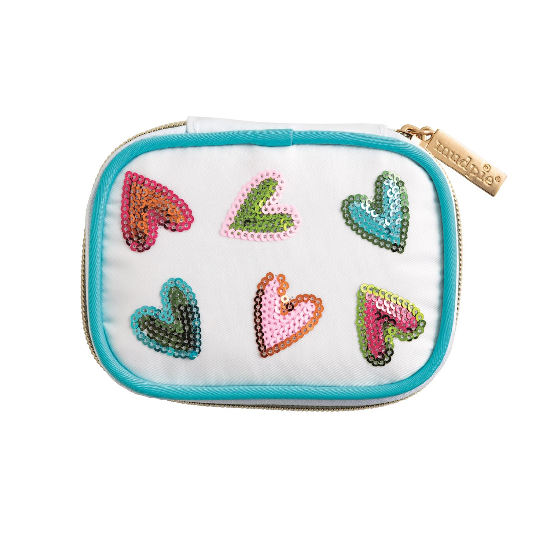 Pill Case White With Hearts